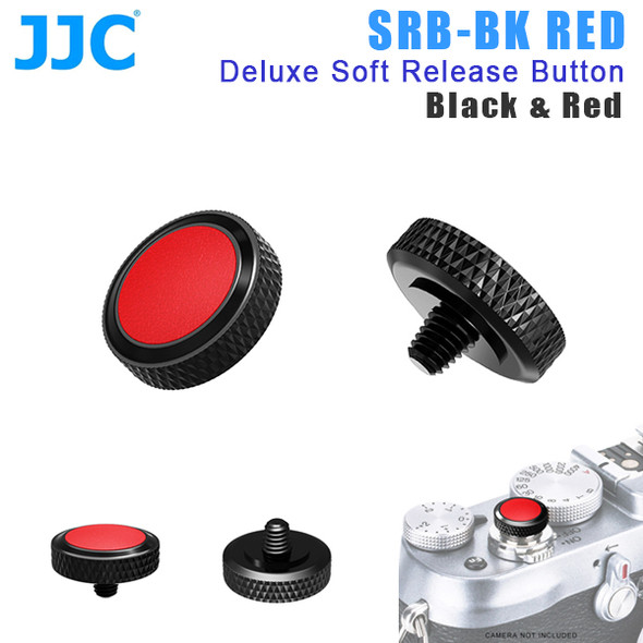 JJC SRB-BK RED Deluxe Soft Release Button (Black & Red) 