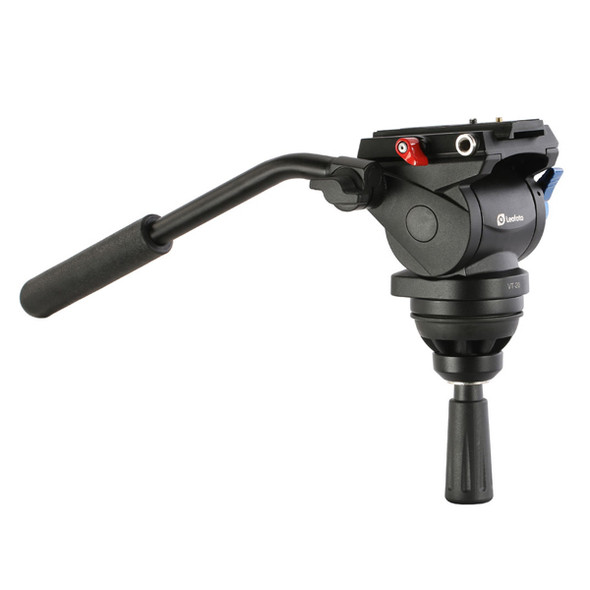 Leofoto VT-20 Flat Base Video Fluid Head with 75mm Bowl Adapter Column (Max Load 10 kg ,Half-Ball)