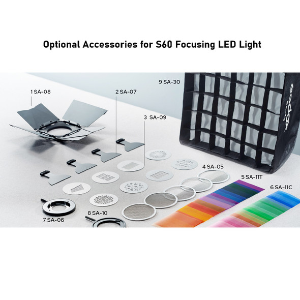 Godox S30 Focusing LED  Spot Light ( AC Power Supply ) Adjustable Beam Angle 6° to 55°)