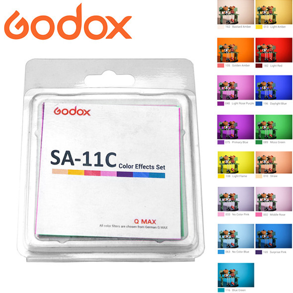 Godox SA-11C Color Effects Set for S30 Focusing LED Light (15pcs Color Filters)