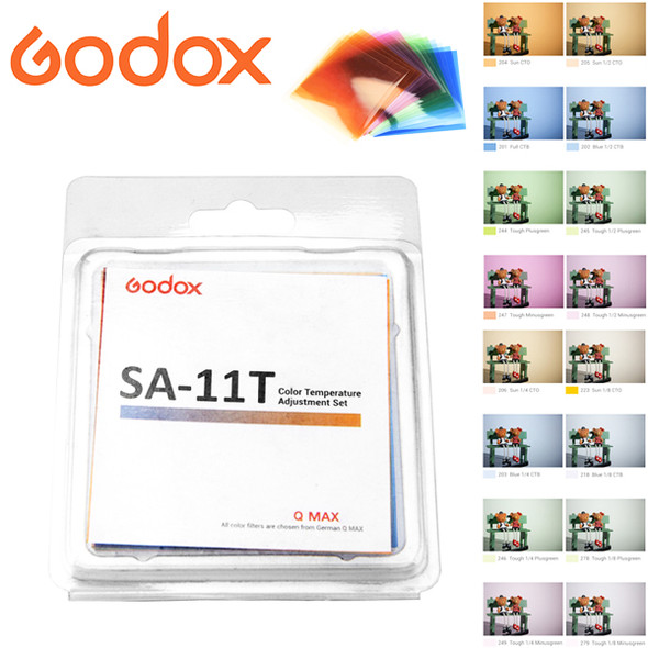 Godox SA-11T Color Temperature Adjustment Set for S30 Focusing LED Light (16pcs Color Filters) 