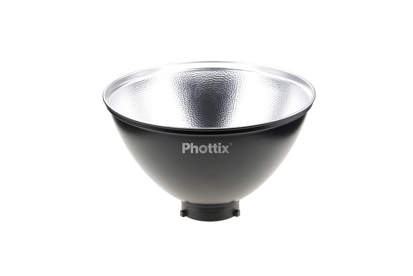 Phottix 35cm ( 13.8") Wide Angle Reflector with Grid & Soft Diffuser (Bowens Mount,  Silver)#823308  *CLEARANCE SALE*