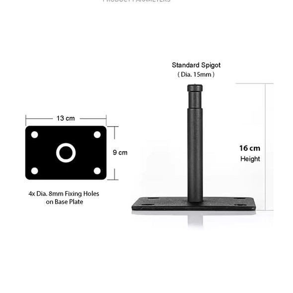 Fotolux T-160  Ceiling / Wall mount T-bracket holder - Photo Booth