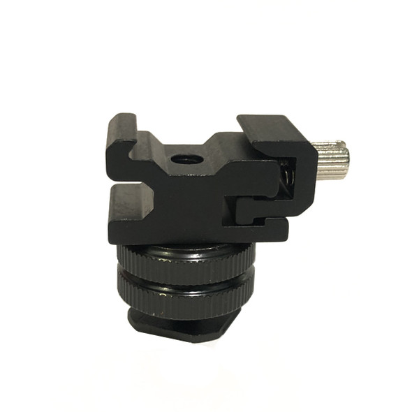 Fotolux LS-19 Speedlight Cold Shoe with 1/4" Screw Double Ring Lock Hot Shoe Adapter