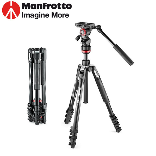 Manfrotto MVKBFRL-LIVE Befree live Video Aluminium Tripod with Lever Head (Max Load 4kg , Flip Lock)