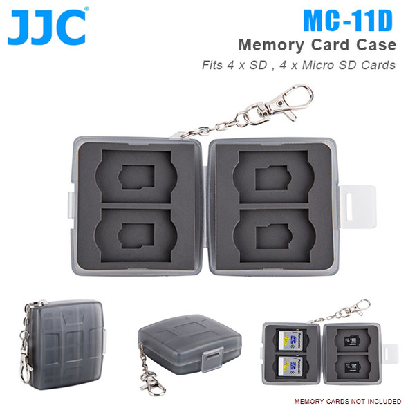 JJC MC-11D Memory Card Case for 4 x SD , 4 x Micro SD Cards 