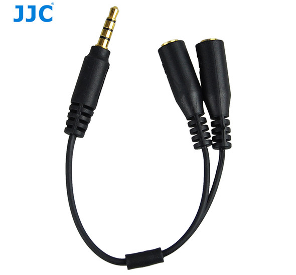 JJC  CABLE-SPY1  1 to 2 Audio Splitter (3.5mm TRRS to 3.5mm Mic + 3.5mm Monitor Jack)