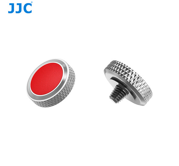 JJC SRB-GR RED Deluxe Soft Release Button (Silver & Red)