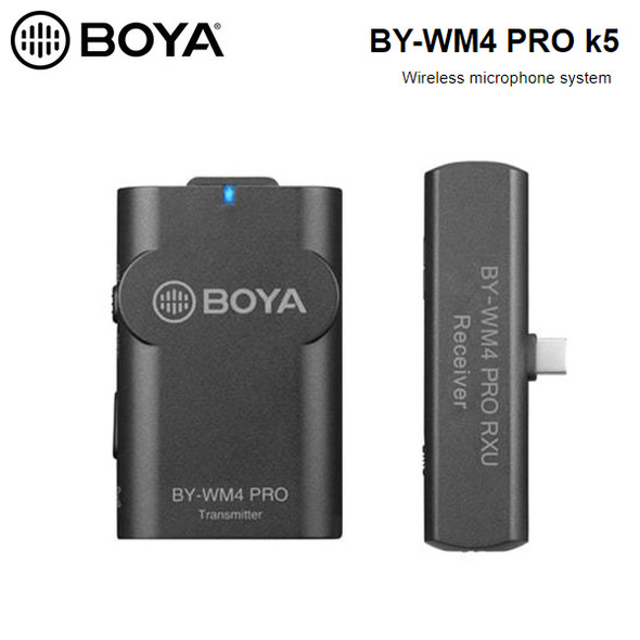BOYA BY-WM4 Pro K5 2.4GHz Wireless Microphone System for Android devices (USB Type-C Connector , 60m)
