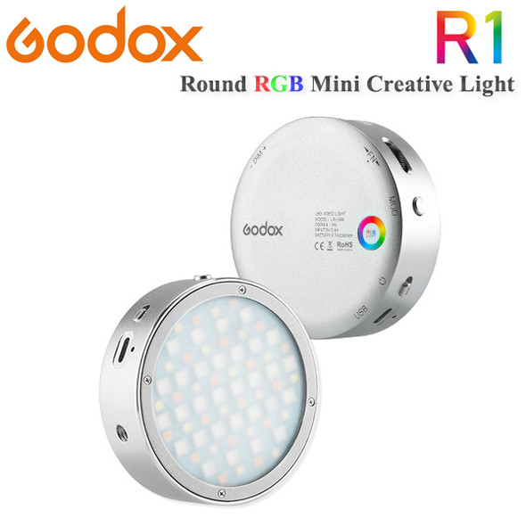 Godox R1 RGB LED Mini Creative Light (2500K- 8500K , Silver , Magnetic)