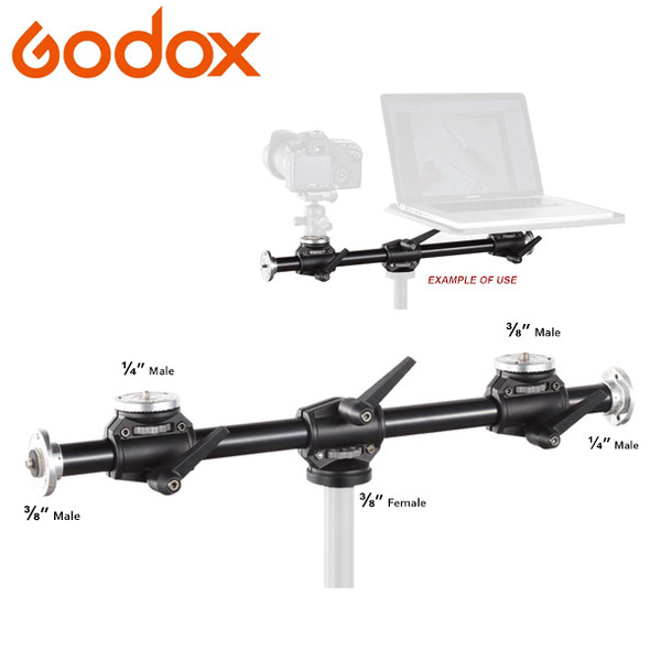 Godox LSA-10 Dual Mount Arm for Tripod (Mount 2 - 4 Cameras)