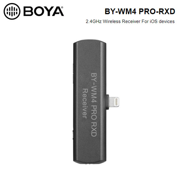 BOYA BY-WM4 PRO-RXD 2.4GHz Wireless Receiver for iOS devices (Lightning connector)