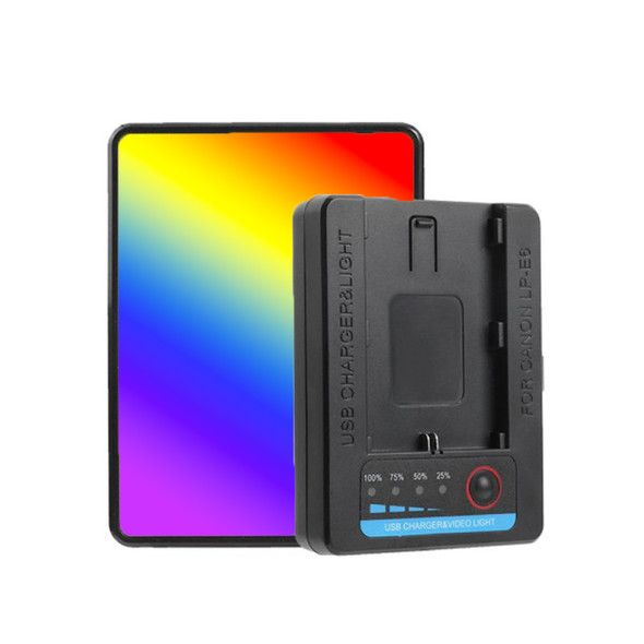 Fotolux 5W Mini RGB LED Light for Canon LP-E6 Battery (USB Power input)