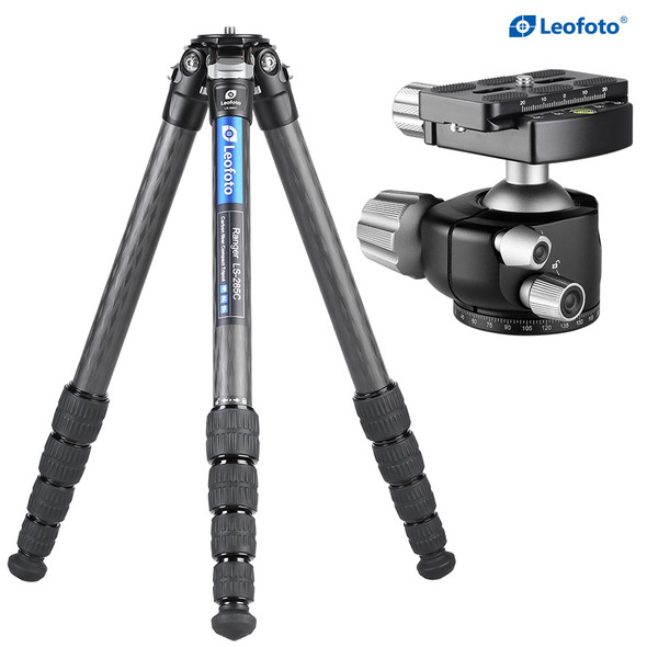 Leofoto  Ranger Series LS-285C+LH-36 Medium-Size Carbon Fibre Tripod Kit ( 5 Sections, Twist Lock)