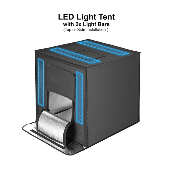 Fotolux LED770 Easy Fold Portable LED Light Tent Products photography ( 77 x77 x 77cm ) with 5 colours PVC