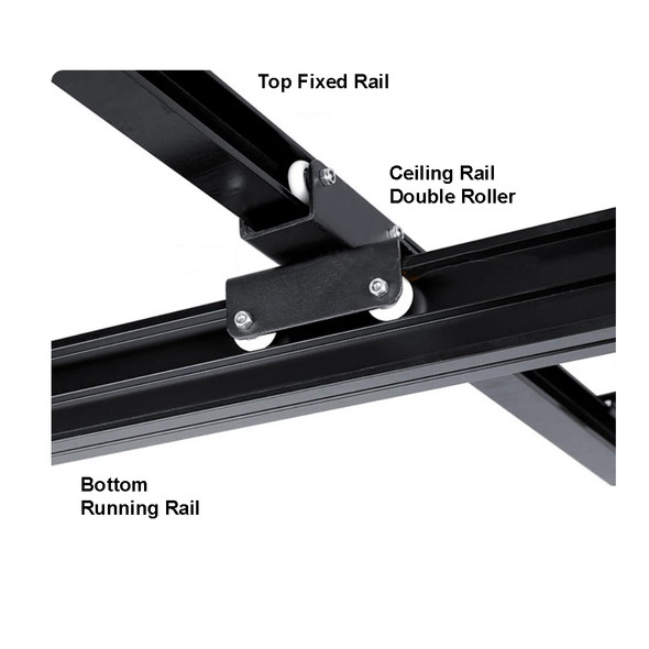 Fotolux FOTCT-DR Studio Ceiling Track Double Cross Roller / Dolly