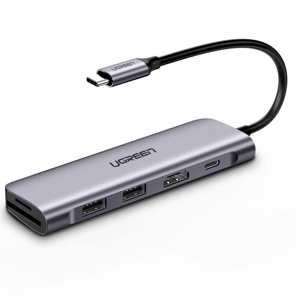 Ugreen 70411 6-in-1 4K USB-C Multifunction Adapter & SD / TF Card Reader