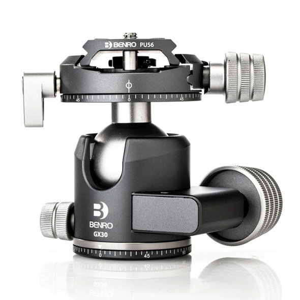 Benro GX30 GX Series Low Profile Aluminium Ball Head with PU56 Plate (Max Load 30kg)
