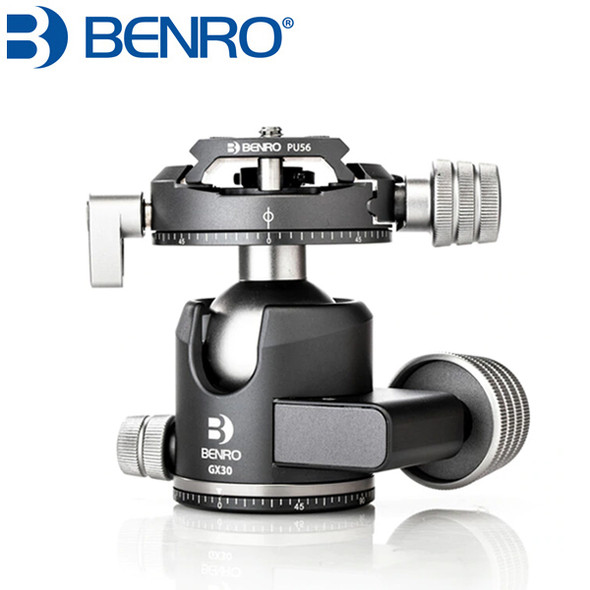 Benro GX30 GX Series Low Profile Aluminium Ball Head with PU56 Plate (Max Load 30kg)