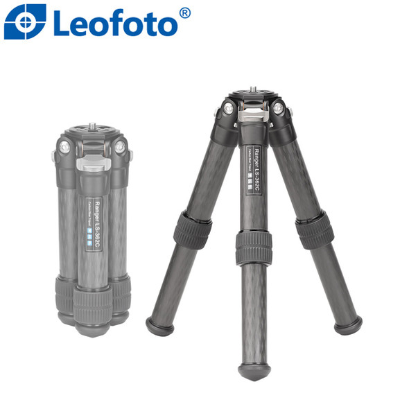 Leofoto LS-362C Ranger series 2-section Compact Table Top Carbon Fibre Tripod (Max Load 45 kg ,  Twist Lock)