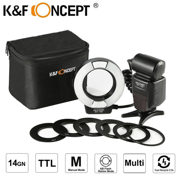 K&F Concept KF150 TTL Macro Ring Flash for Nikon (5500K)