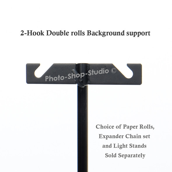 Fotolux FOTBG-2H 2-Hook Studio Background Support for Light Stand Mount