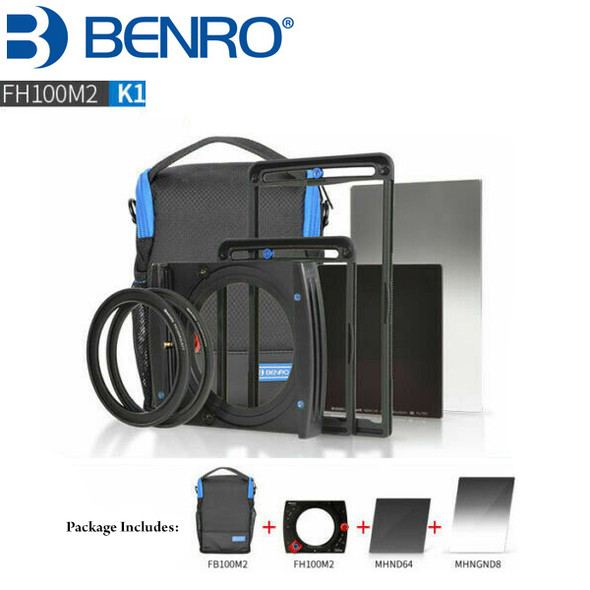 Benro FH100M2K1 FH100MarkII 100mm Square Filter Holder Kit ( GND8 + ND64 + Filter Bag)
