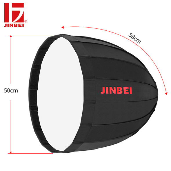 Jinbei 50cm Deep Parabolic Umbrella Softbox (Folding)