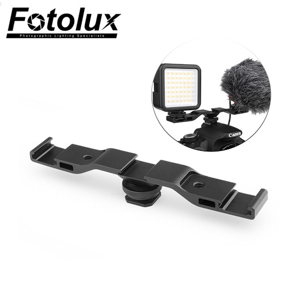 Fotolux Triple Hot Shoe Bracket for Monitor / Light / Microphone
