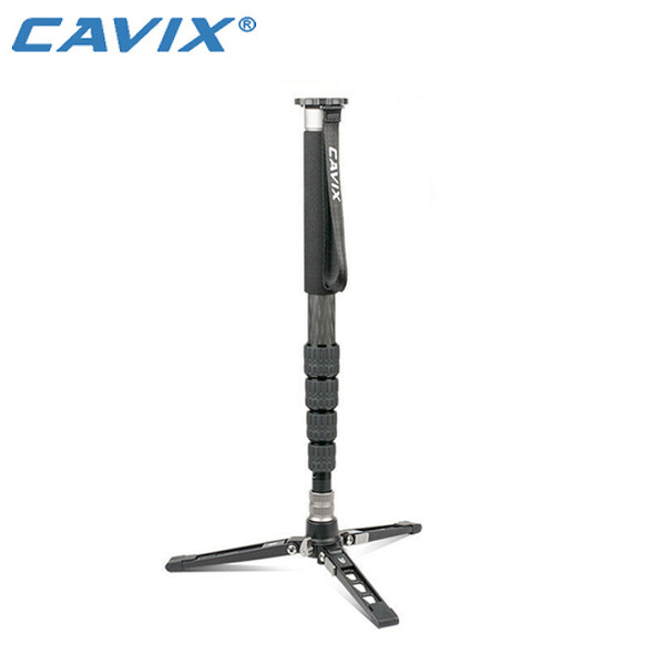 Cavix MPD-325C Carbon Fiber Video 5-section Monopod with Leg Stand (Max Load 10kg ,Twist Lock)