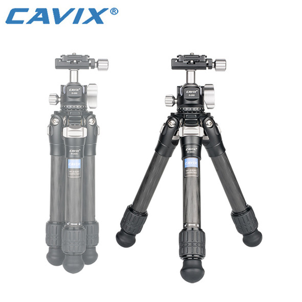 Cavix W-222D0C Carbon Fibre Table Top 2-section Tripod with Ball Head (Max Load 5kg , Twist Lock)