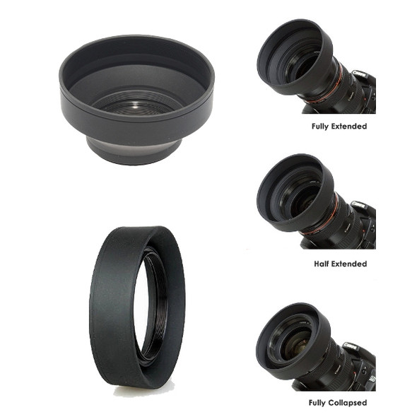 JJC LS-S series 3-in-1 Collapsible Silicone Lens Hood