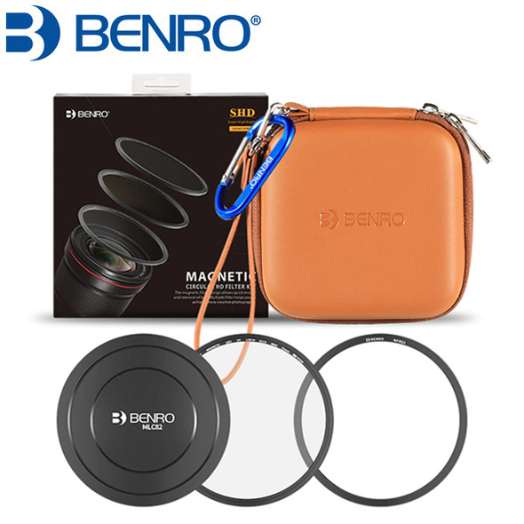 Benro SHDMUVH82K 82mm SHD Magnetic Circular Filter Kit (UV + Fixed Ring + Lens Cap + Filter Bag)