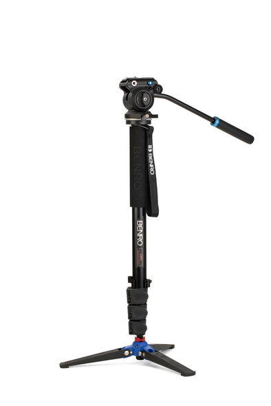 Benro A38FDS2PRO Aluminium 4-Section Video Monopod with S2 Pro Fluid Head (Flip Lock)