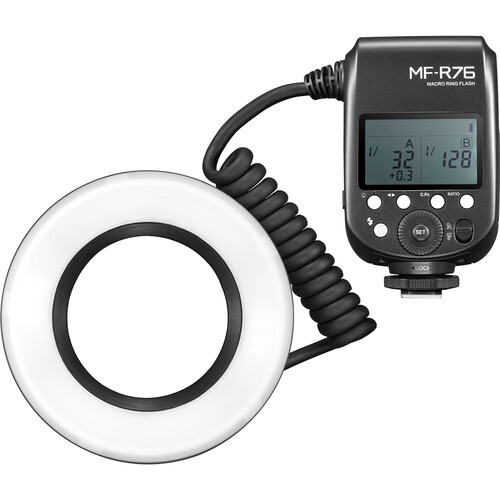 Godox MF-R76 76W Manual Macro Ring Flash + VB26 Battery