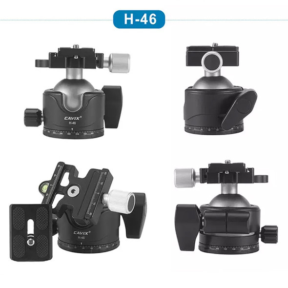 Cavix H-46 Low Profile Panoramic Ball Head (Max Load 18kg)