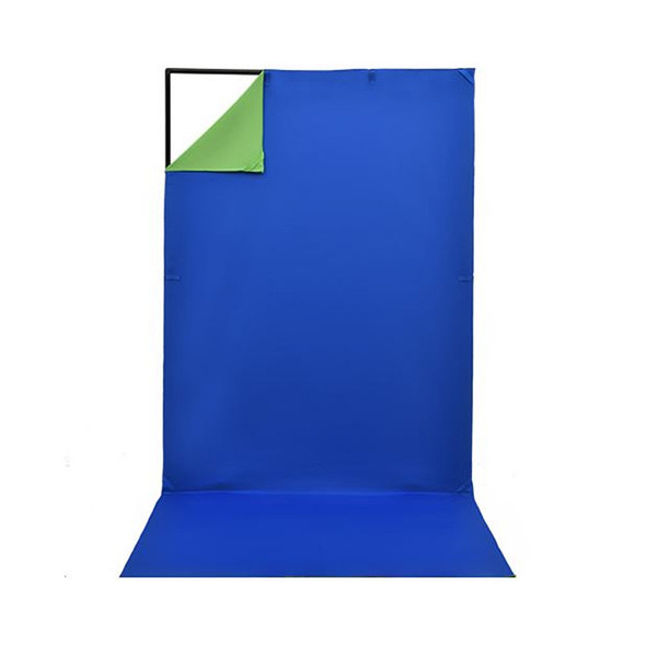 Jinbei 150 x 200cm Portable Folding Background Stand with Blue & Green B/G Cloth