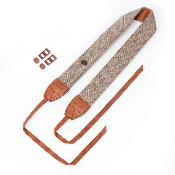 K&F Concept GW44.0008 Retro Camera Adjustable Neck Strap (Classic Brown Woven)