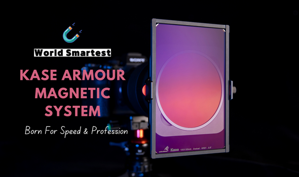 Kase Armour Magnetic 100x150mm Soft GND8 (0.9) 3-Stop Neutral Density Square Filter with Frame