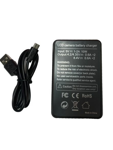 Fotolux D1-LP-E6 Dual Battery Charger for LP-E6 (USB)