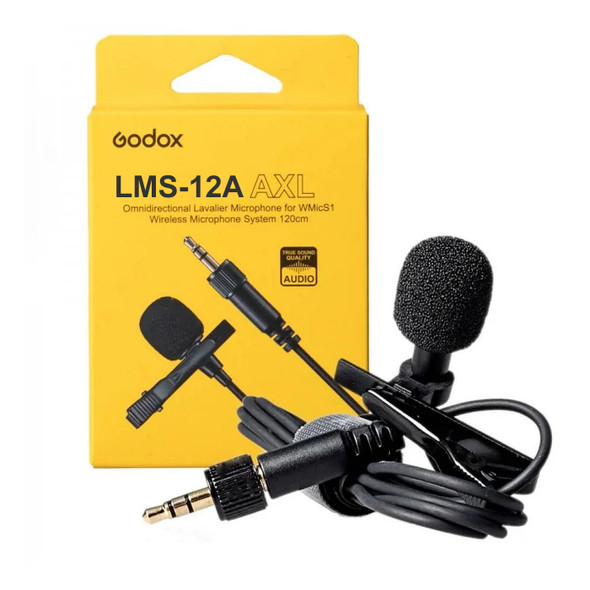 Godox LMS-12A AXL Lavalier Microphone with Locking 3.5mm TRS Connector