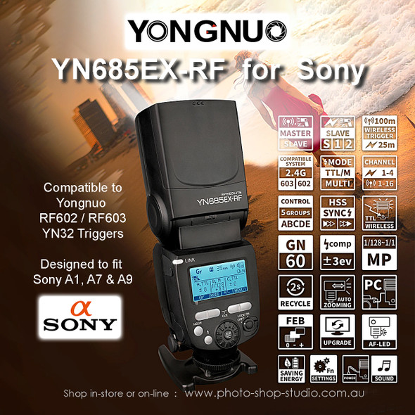 Yongnuo Speed Light Flash YN685EX-RF S for Sony A1 A7 A9