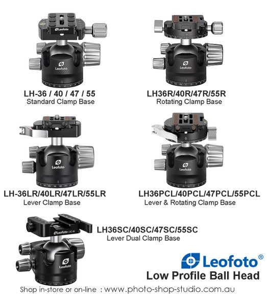 Leofoto LH-47LR Low Profile Ball Head with PCL Lever Clamp