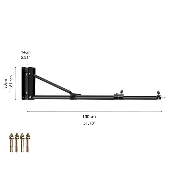 Fotolux J1300 1.3m Wall Mount Extended Arm
