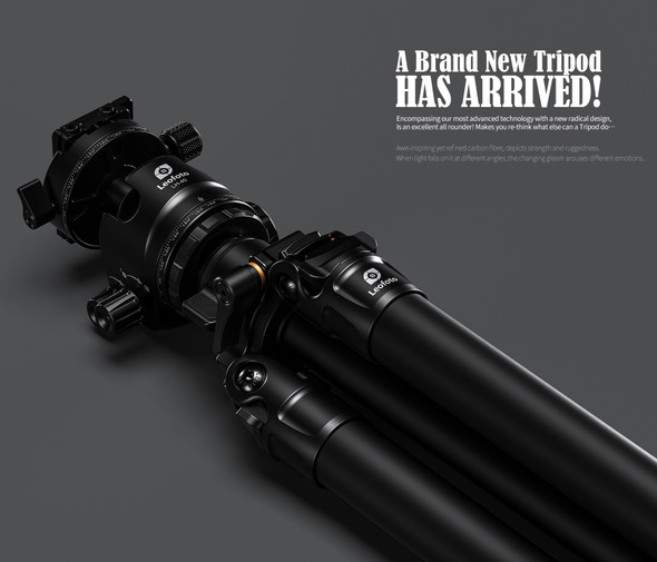 Leofoto LG-324C+LH-40R Black Magic Carbon Fiber Tripod Kit with LH-40R Head