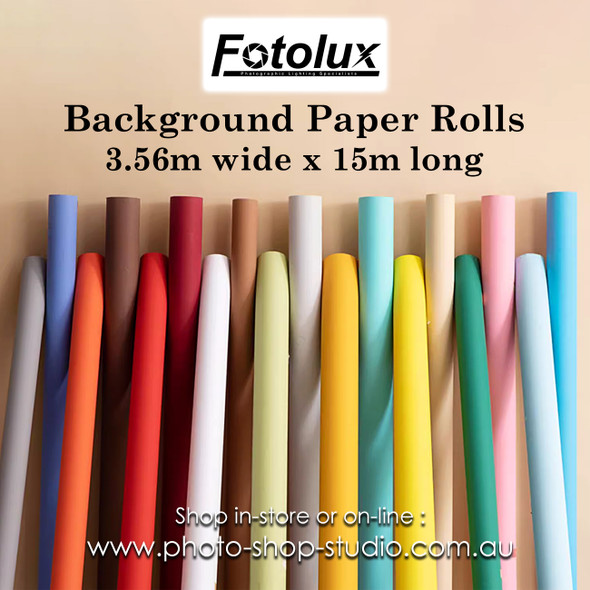 Fotolux Seamless Background Paper Roll (Extra Wide & Long) 3.56m x 15m 