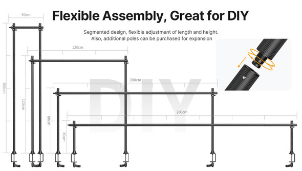 Ulanzi LS15 2957 VIJIM Multifunction Photo Studio Background Stand