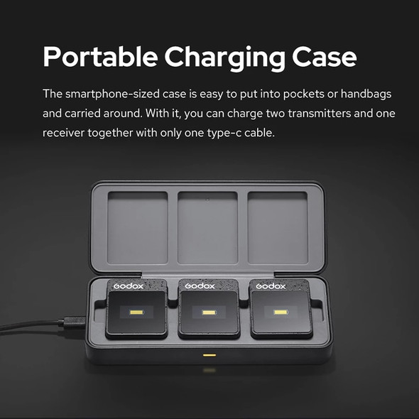 Godox MoveLink II M2 2.4GHz Wireless Microphone Kit (2 TX + 1 RX) for Cameras & Smartphones