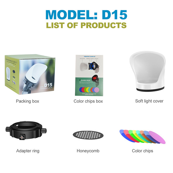 Fotolux D15 Soft Diffuser Reflector for Round / Rectangular Flash Head