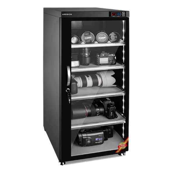 Andbon DS-155S 155L Large Auto-Dehumidifier Digital Dry Cabinet (Black)